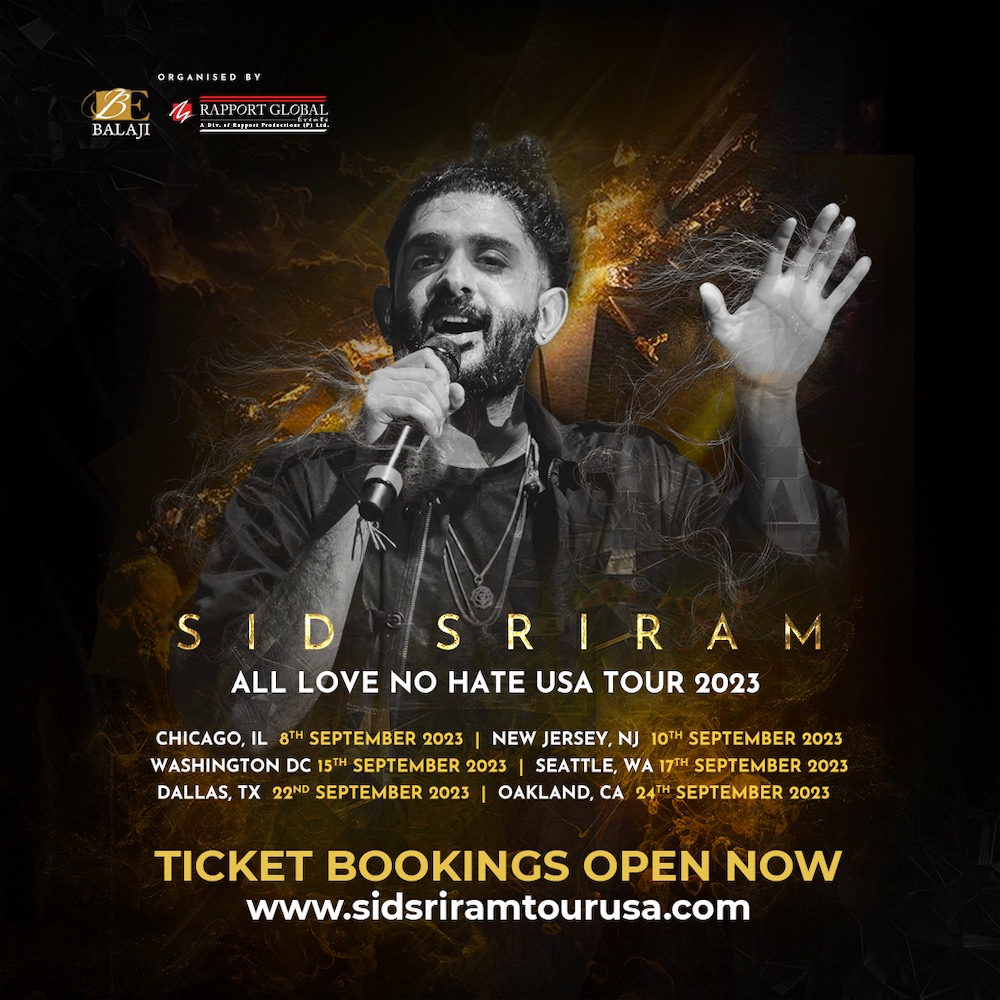 Sid Sriram - All Love No Hate Tour