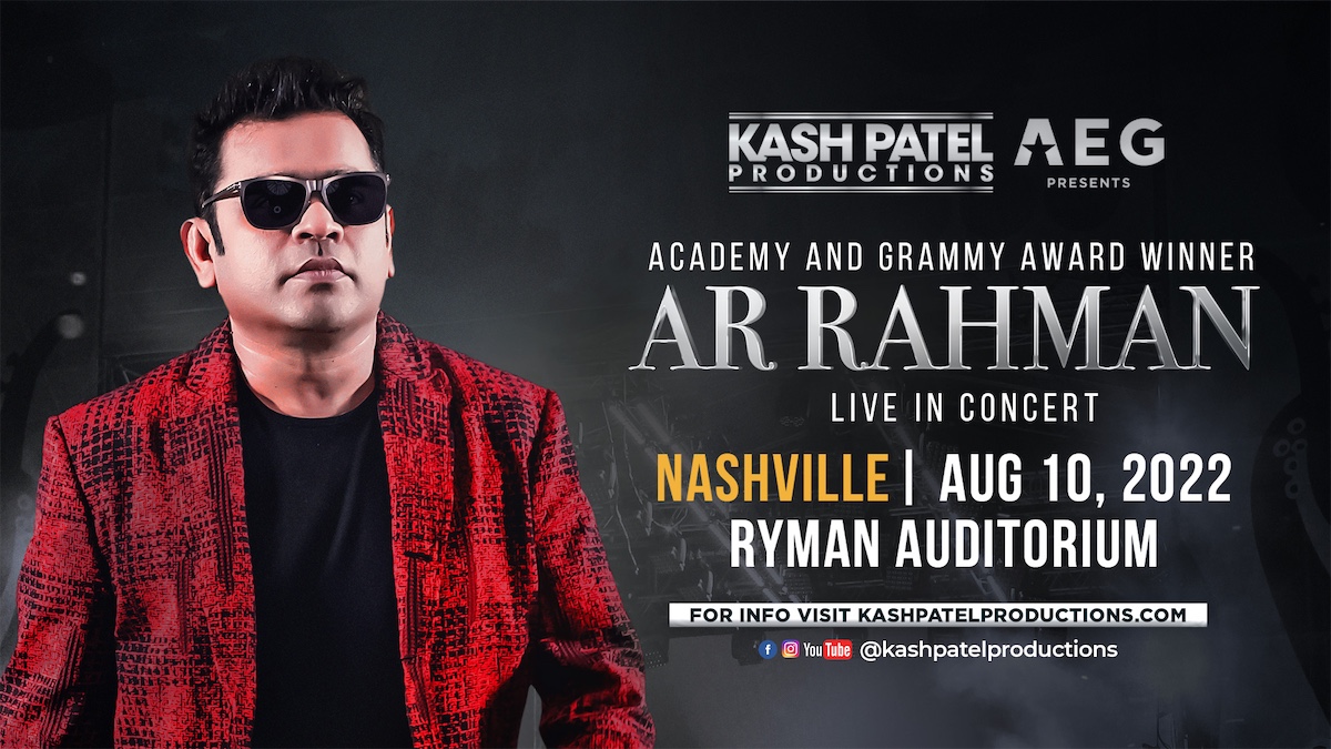 A.R. Rahman Live at Ryman Auditorium – August 10th, 2022