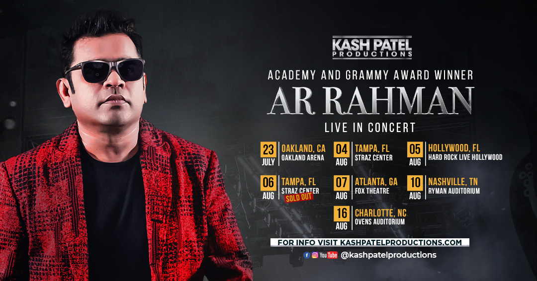A.R. Rahman Live at Straz Center – August 6th, 2022